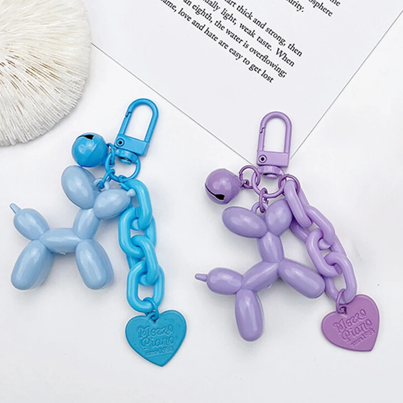 キャンディーカラーの風船の形をしたアクリルのキーホルダー,かわいいペンダント,小さなギフト,バッグアクセサリー