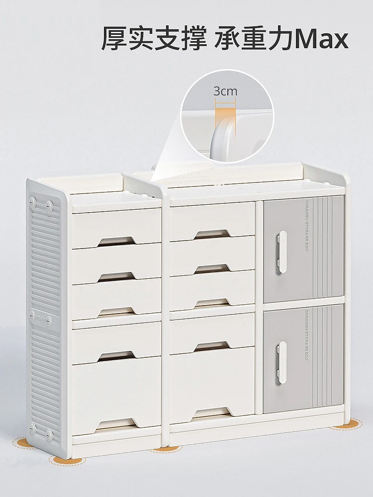 Children's toy storage rack floor multi-layer household baby storage  simple classification sorting box, storage cabinet