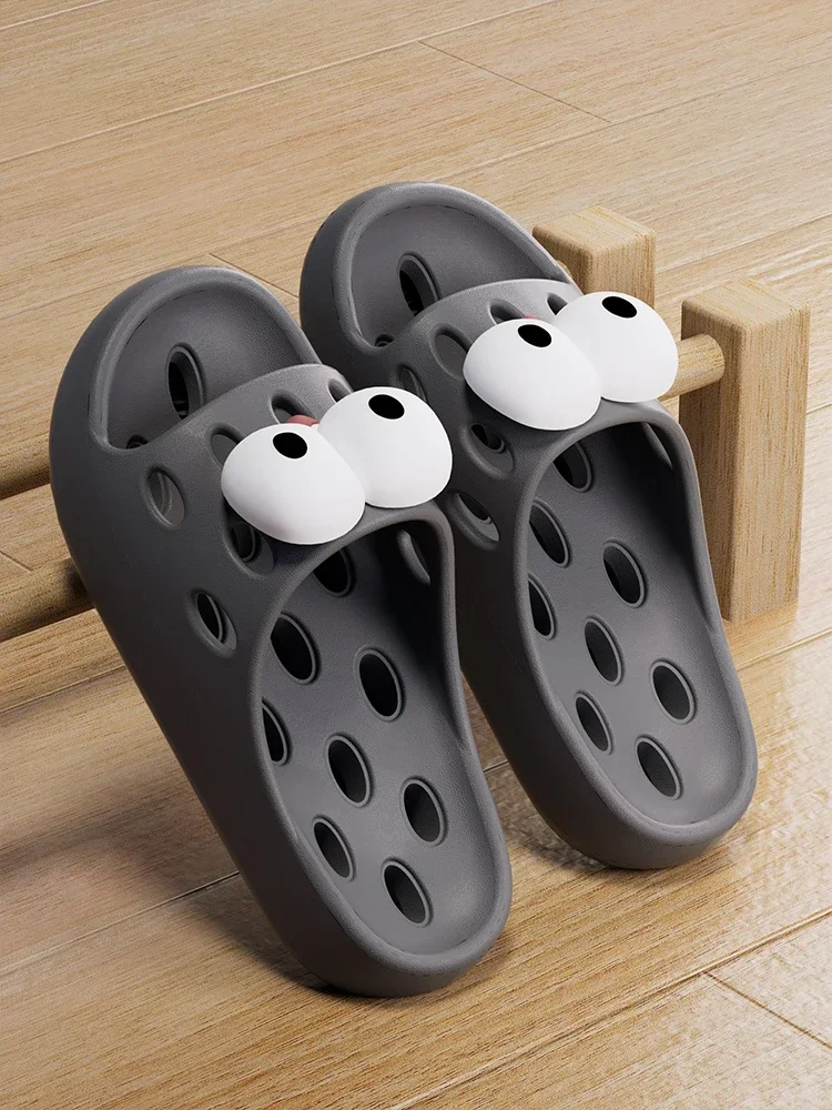 Zapatillas de baño con fugas, antideslizantes, de secado rápido, para parejas, para hombres y mujeres, uso interior en el hogar, zapatillas de ducha
