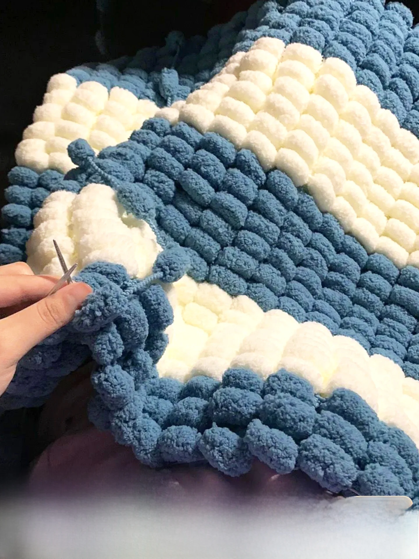 

Hand Knitted Woolen Blanket Material Kit DIY Crochet Window Cuion Warm Winter Floor Mat Soft Yarn Fabric Home Decor