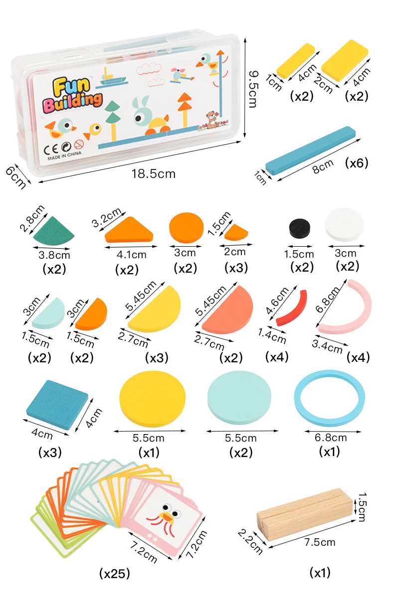 Wooden Creative Sticks Geometry Puzzle Intelligence Game Montessori Early Childhood Educational Toys For Children 3 Year Old