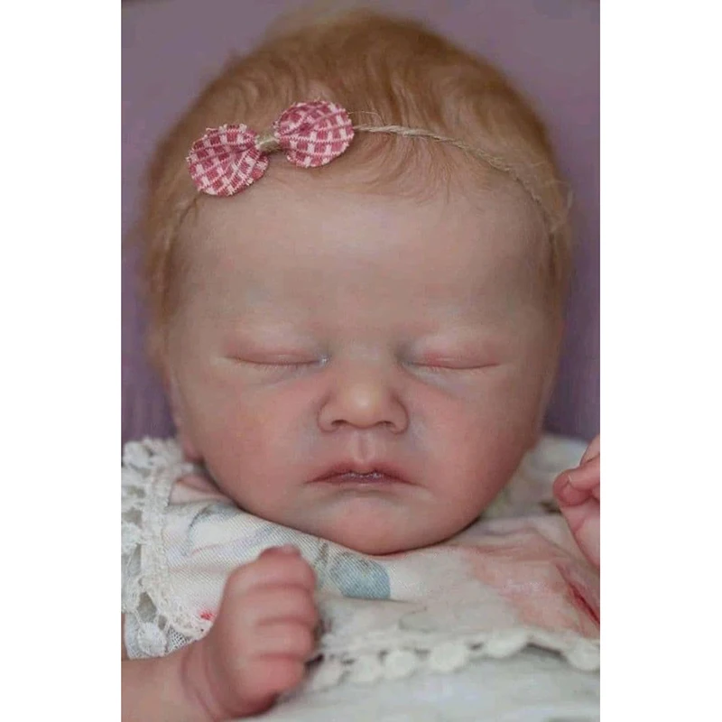 18inch Unpainted Reborn Doll Kit Charlotte Newborn Sleeping Baby Soft Touch Fresh Color Unfinished Doll Parts with Body