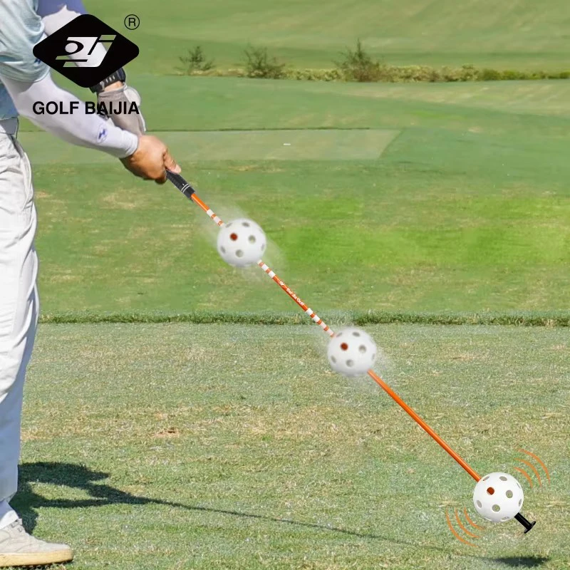 Golf Hollow Ball Swing Training Stick - Long Orange, Understand Swing Strength Through Sound