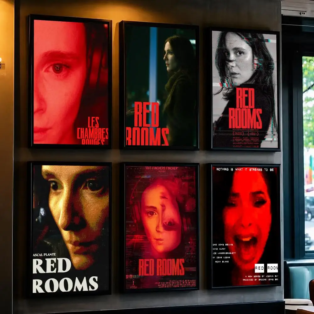 classic movie R-Red Rooms-S Poster Minimalist Wall Sticker for Cafe Office Bar Home Decor and Gift