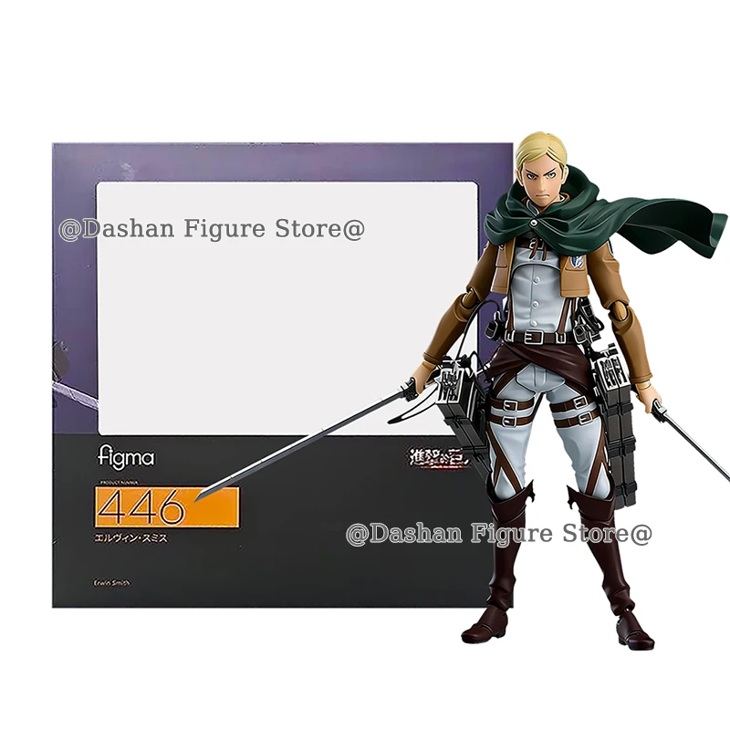 進撃の巨人アクションフィギュアフィグマ-446-エルウィン・スミスフィギュアアニメ-15-センチコレクション可動進撃の巨人モデルおもちゃギフト