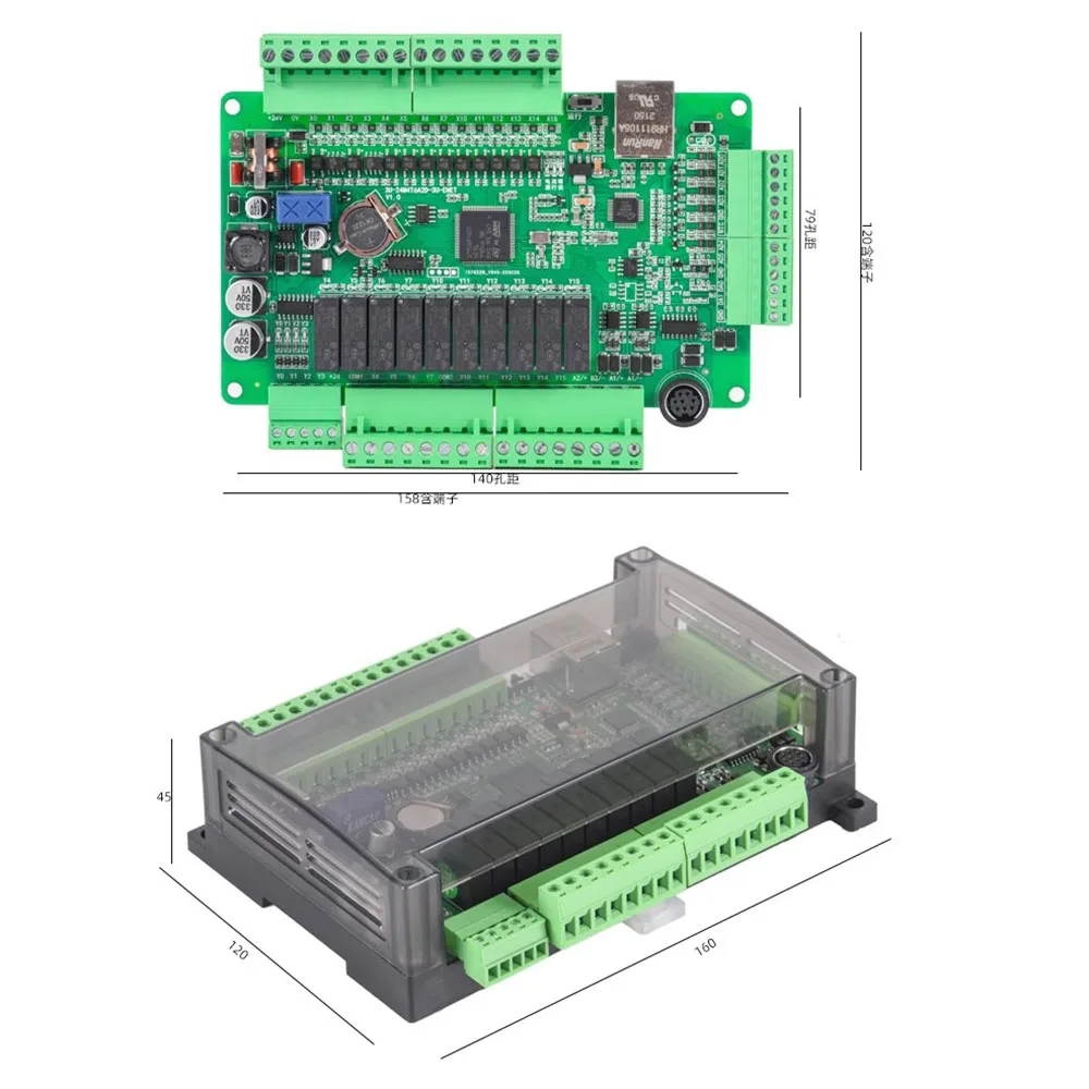 FX3U-24MR with Ethernet PLC industrial programming controller 6AD1DA 2*RS485