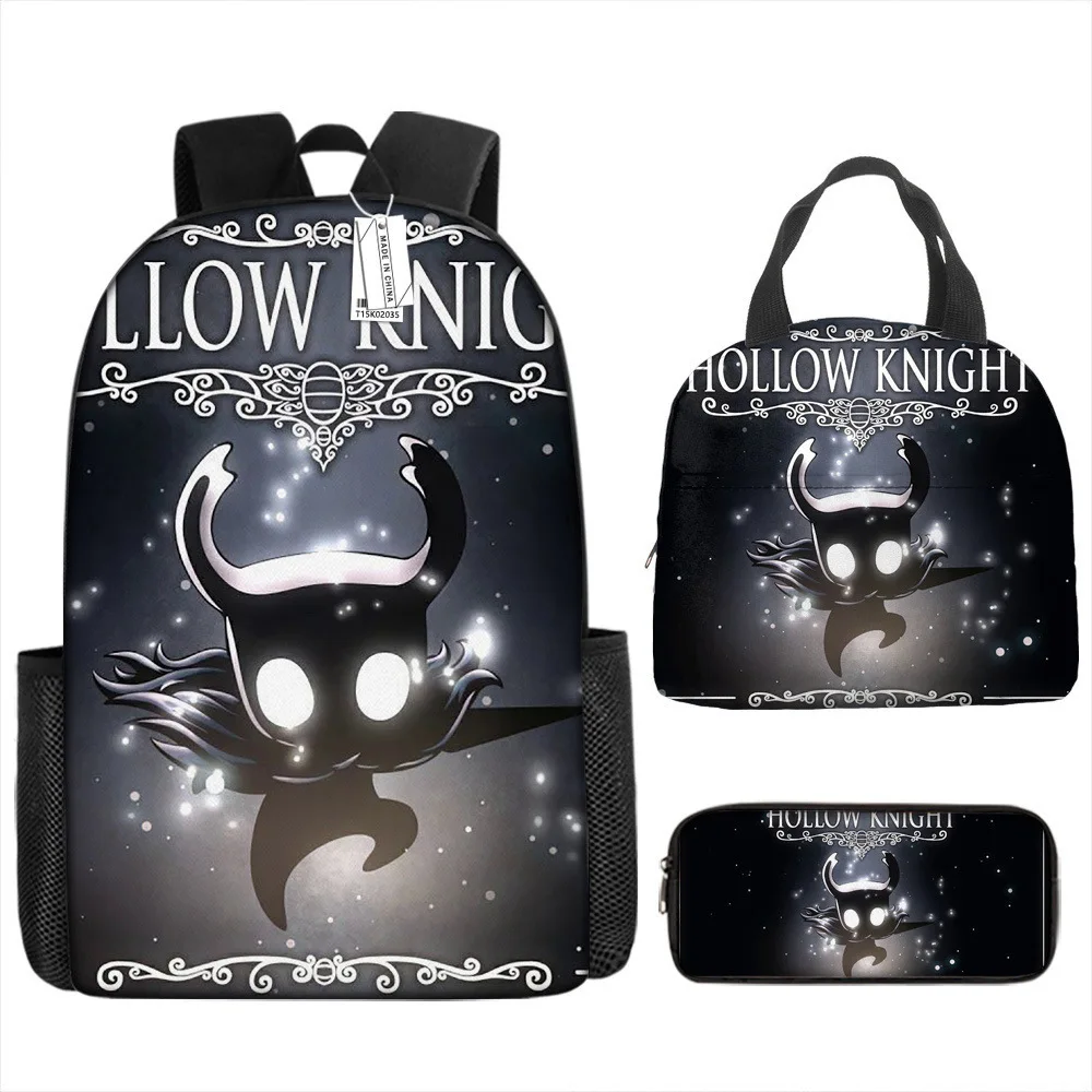 

Luxury Novelty Creative Cool New Hollow Knight 3D Print 3pcs/Set pupil School Bags Laptop Daypack Backpack Lunch bag Pencil Case