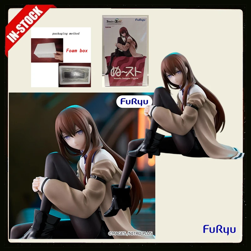 Оригинальная фигурка FuRyu Steins;Gate Noodle Stopper, Макисэ Курису, аниме-фигурка, коллекционная модель, игрушка, в наличии.