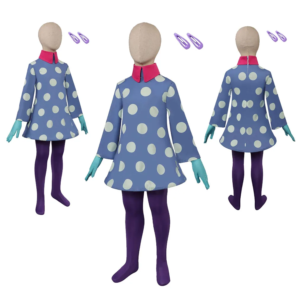 

Children Envy Cosplay Dress Cartoon Movie Inside Cosplay Out Kids Roleplay Halloween Carnival Party Suit Costume Gloves Outfits