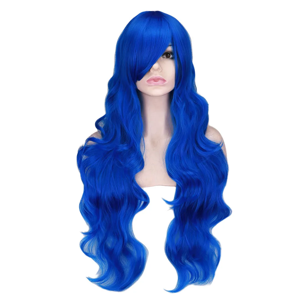 32 "80 cm Lang Haar Krullend Cosplay Kostuum Pruiken Kostuum Lichtblond Synthetisch Haar Partij Pruiken Vrouwen Party Kerst