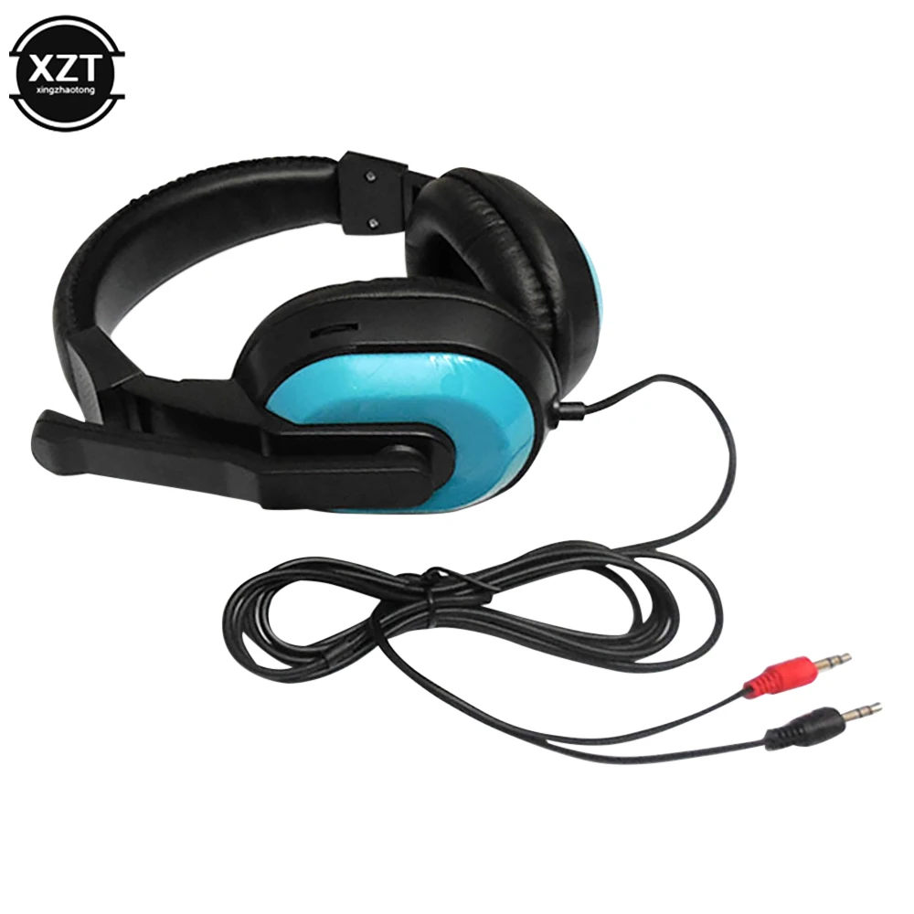 Verstelbare Oortelefoon 3.5Mm Gaming Hoofdtelefoon Stereo Type Computer Pc Gamers Headset Met Microfoons Voor Live Streaming