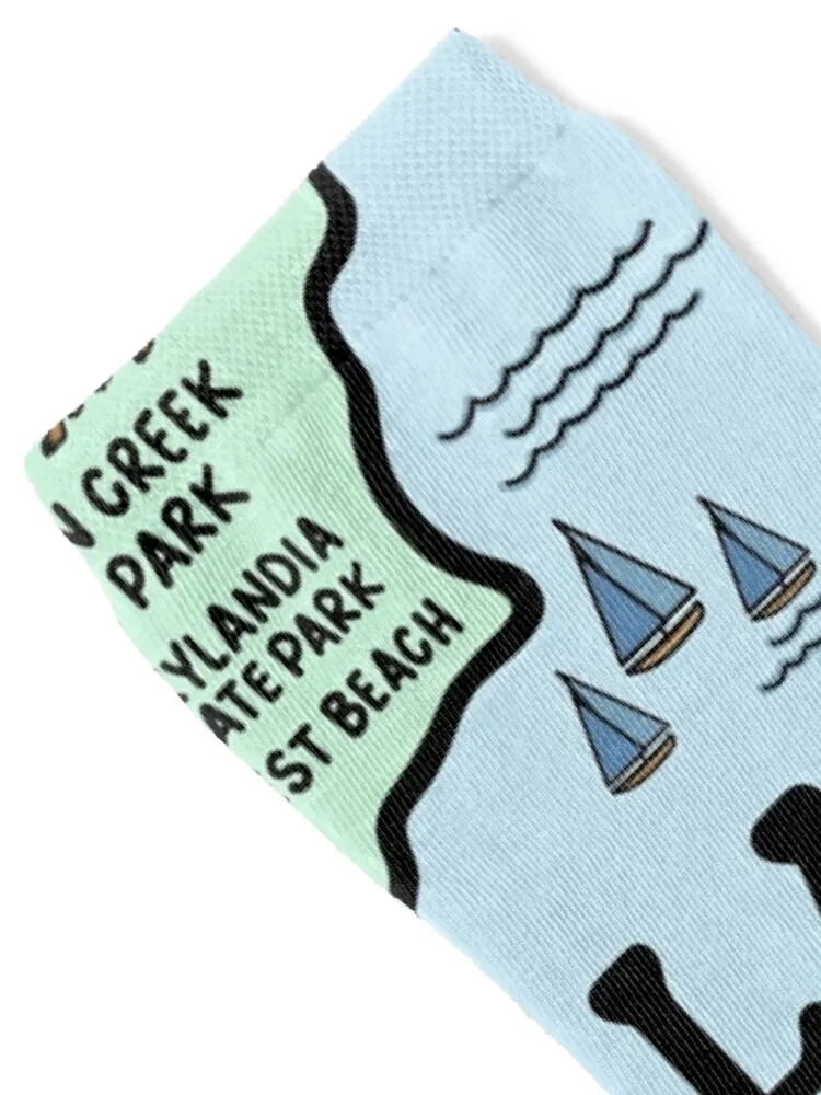 Lake Tahoe Map Socks sport hip hop Man Socks Women's