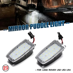 2Pcs LED Under Side Mirror Lamp Puddle Light For Land Rover Discovery Freelander LR2 LR3 LR4 Range Rover Sport L322