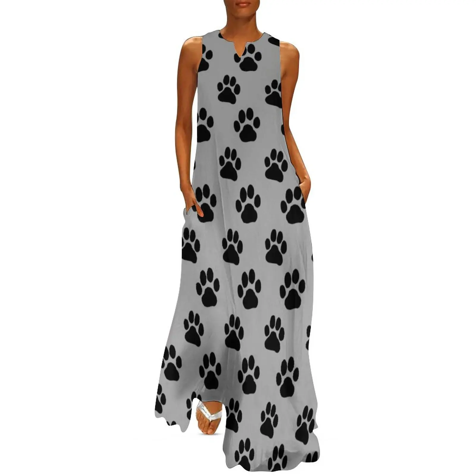 

Dog or Cat Paw Print(s) Long Dress summer dresses womens 2025 summer dresses for women 2025 women dress Dress