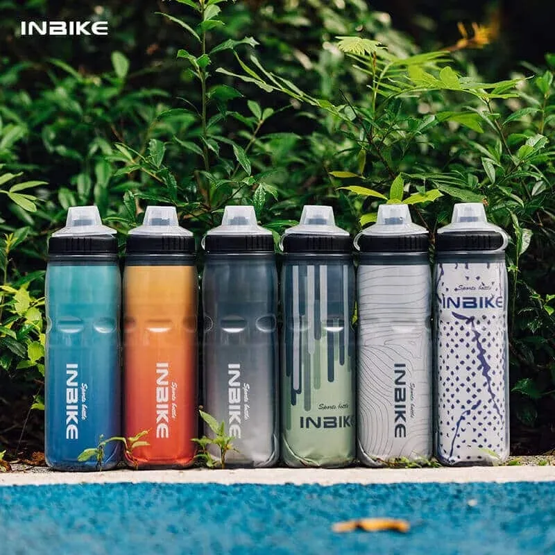 Inbike 600ml tragbare Fahrrad Wasser flasche MTB Rennrad Fahrrad Wasserkocher Lebensmittel qualität Outdoor Sport Fitness Radfahren Laufen