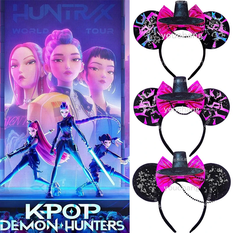 

Miniso K-Pop Witch Hunt Mickey Headband A Colorful Hair Accessory Suitable For Festival Costumes Cartoon Style Hair Hoop