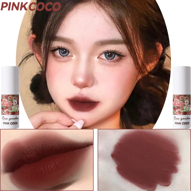 Soft Mist Lip Glaze Lip Mud Matte Velvet Lipstick Nude Brown Lips Tint Mud Makeup Sexy Red Lip Glaze Tint Women Korean Cosmetics