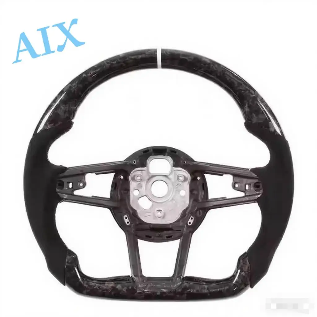 

REAL Carbon Fiber Forged Alcantara Steering Wheel for Audi R8 TT TTRS 2017 2018 2019 2020 2021 2022 Steering Wheel