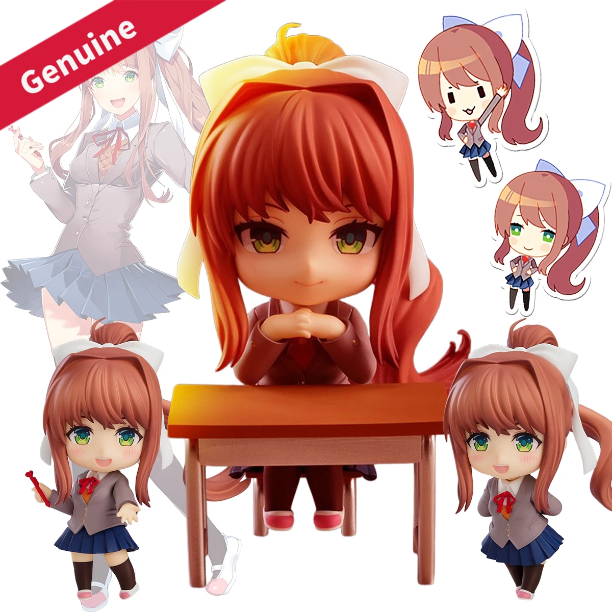 شركة Good Smile الأصلية الأصلية/دمى Nendoroid ( # 1817) نادي دوكي الأدب! لعبة رعب مونيكا H=100 ملم