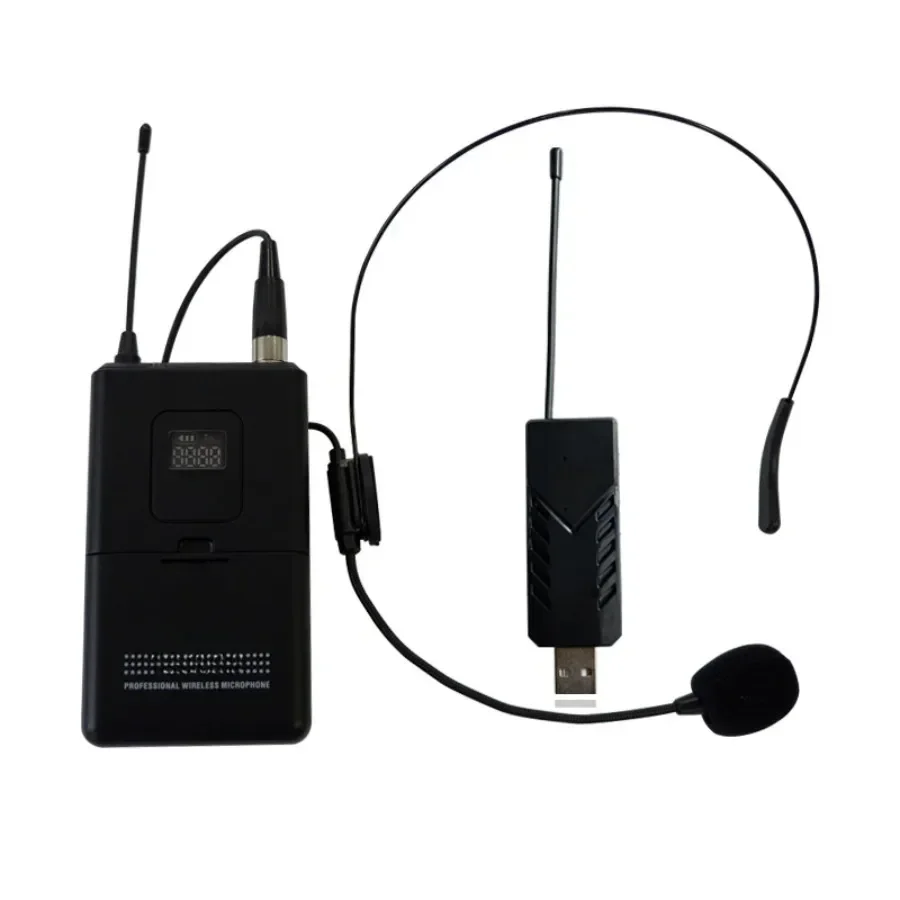 USB plug, wireless collar clip, microphone, fanny pack, head wear, dynamic microphone, live recording, conference computer