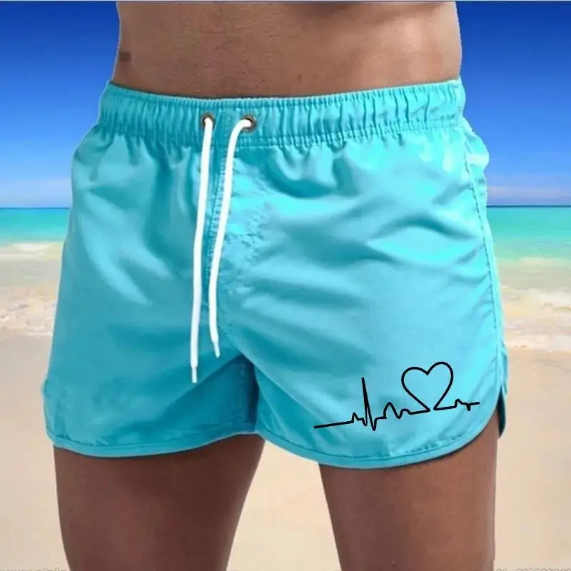 Quick Drying Mens Beach Shorts Printing Hot Sales Man Swimwear Casual Sweatpants Surf Summer Sports 2026 Swimming