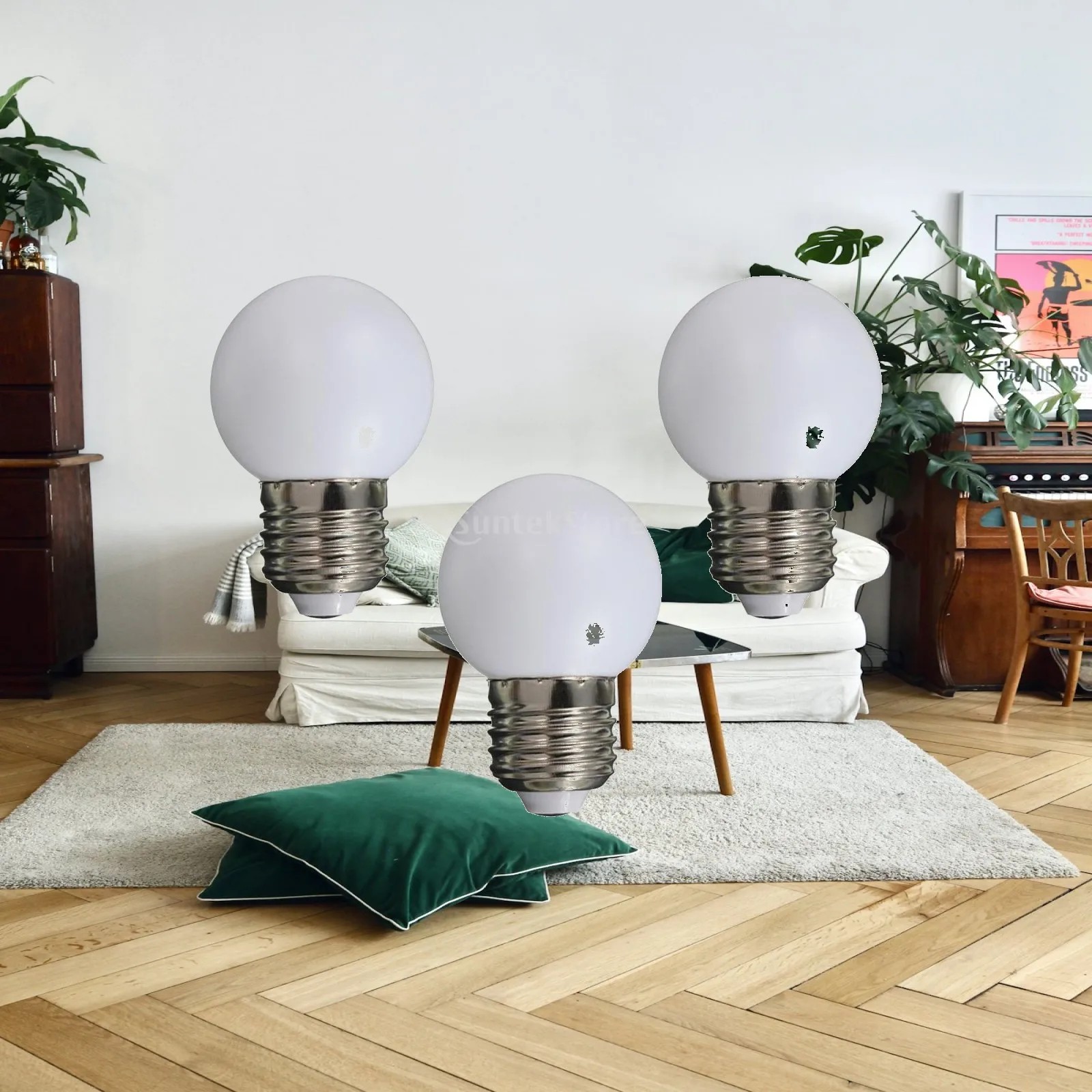 Golf Ball Light Bulb LED Globe Lamp Energy Saving PC Cover Bright Lighting for KTV Bar Garden Home