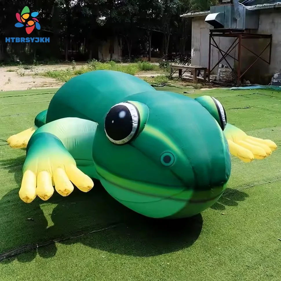 Burbuja inflable gigante de animales de rana de 3 metros de longitud para decoración de escenario al aire libre