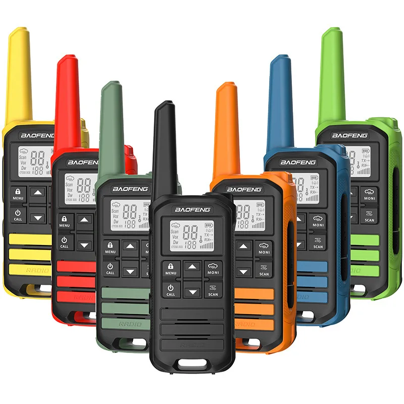 Baofeng-Mini Radio portátil a prueba de agua, walkie-talkie FR-22A, 430-440MHz, 22 canales FRS, función de escaneo, carga USB tipo C