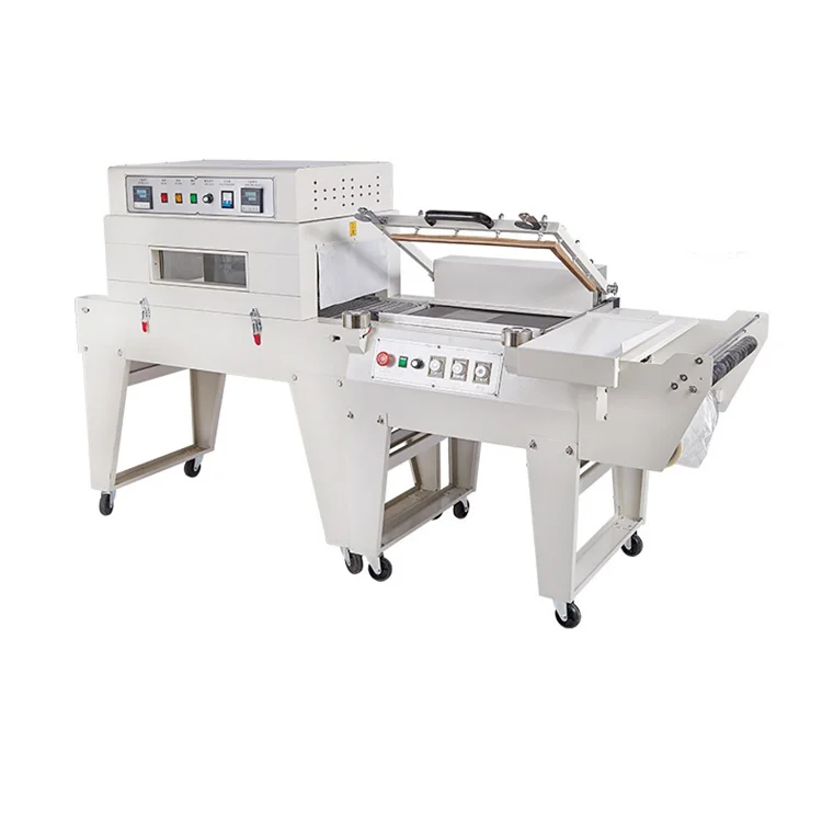 Semi-automatic manual sealing and cutting pof film machine automatic thermo shrinking wrapping packing machine