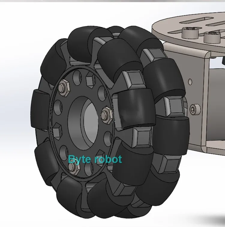 5/20Kg Load Laifu Wheel 58/100mm Nylon Omni Wheels Rubber Roller Omni Robot for Robot Car ROS Platform Omnidirectional Motion