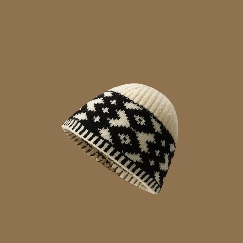 New Windproof Fisherman Hat Coldproof Warm Knitted Hat Beani