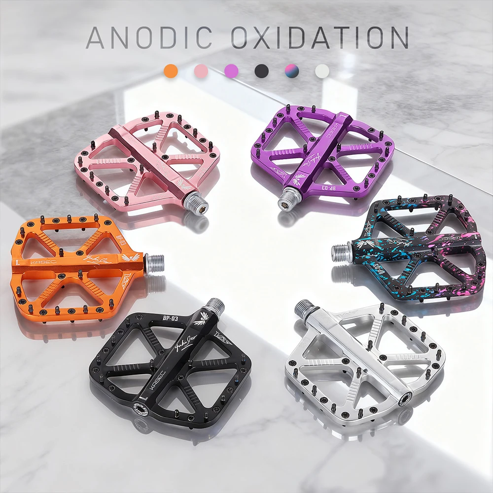 KRSEC CNC 3 محامل دواسات الدراجة خفيفة BMX الجبلية الطريق دواسات الدراجة عدم الانزلاق سبائك الألومنيوم أجزاء الدراجة الجبلية