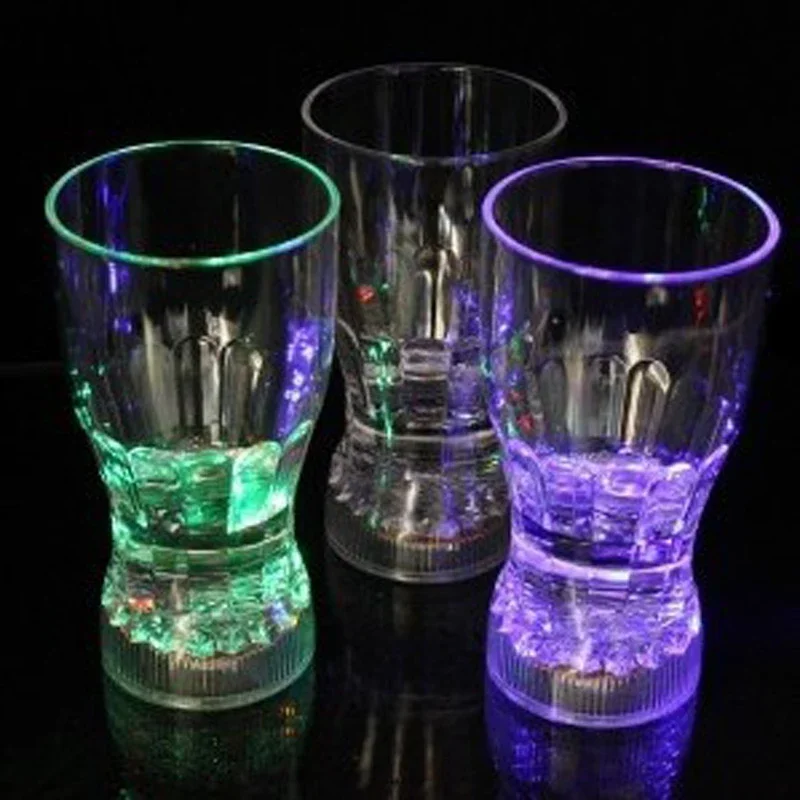 LED Flashing Cup Sensor Light Up Mug Wine Beer Whisky Milk Tea Shot Drink Glow Christmas Party Bar Club Birthday Supplies