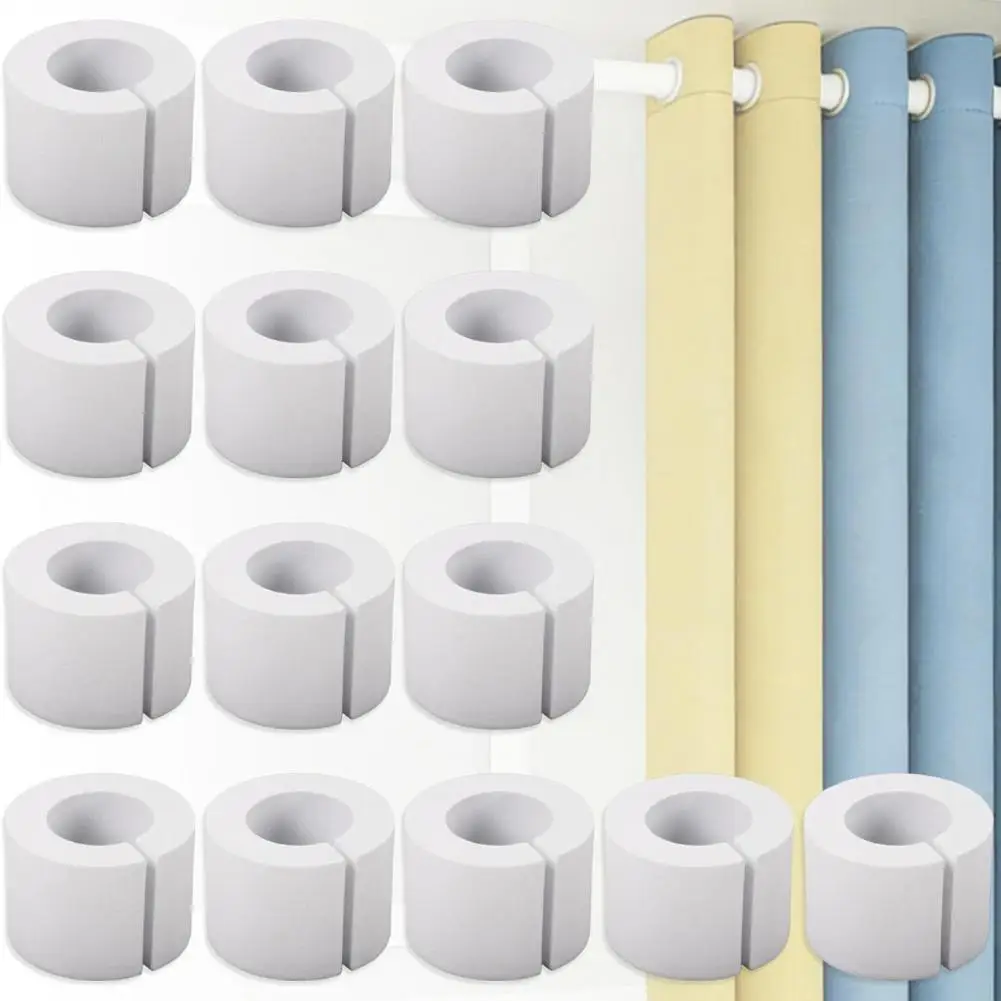 5/10 Peças Espaçadores de Cortina em Espuma EVA, Rolos de 50/85mm Brancos, Modeladores de Cortina para Espaçamento Uniforme, Acessório para Varão, Espaçador de Cortinas para Casa e Escritório