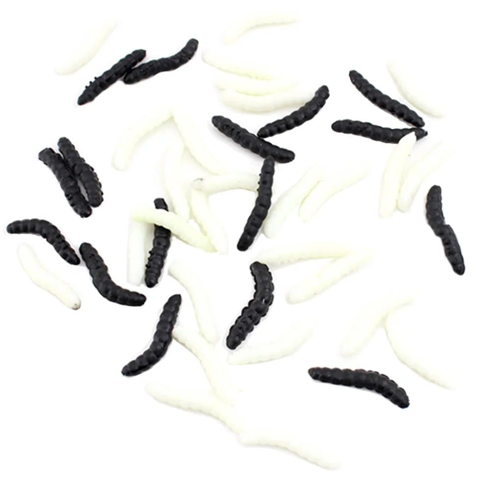 

20pcs Artificial Maggots Simulated Prank Toy Maggots Toy Halloween Supplies (Random Colors)