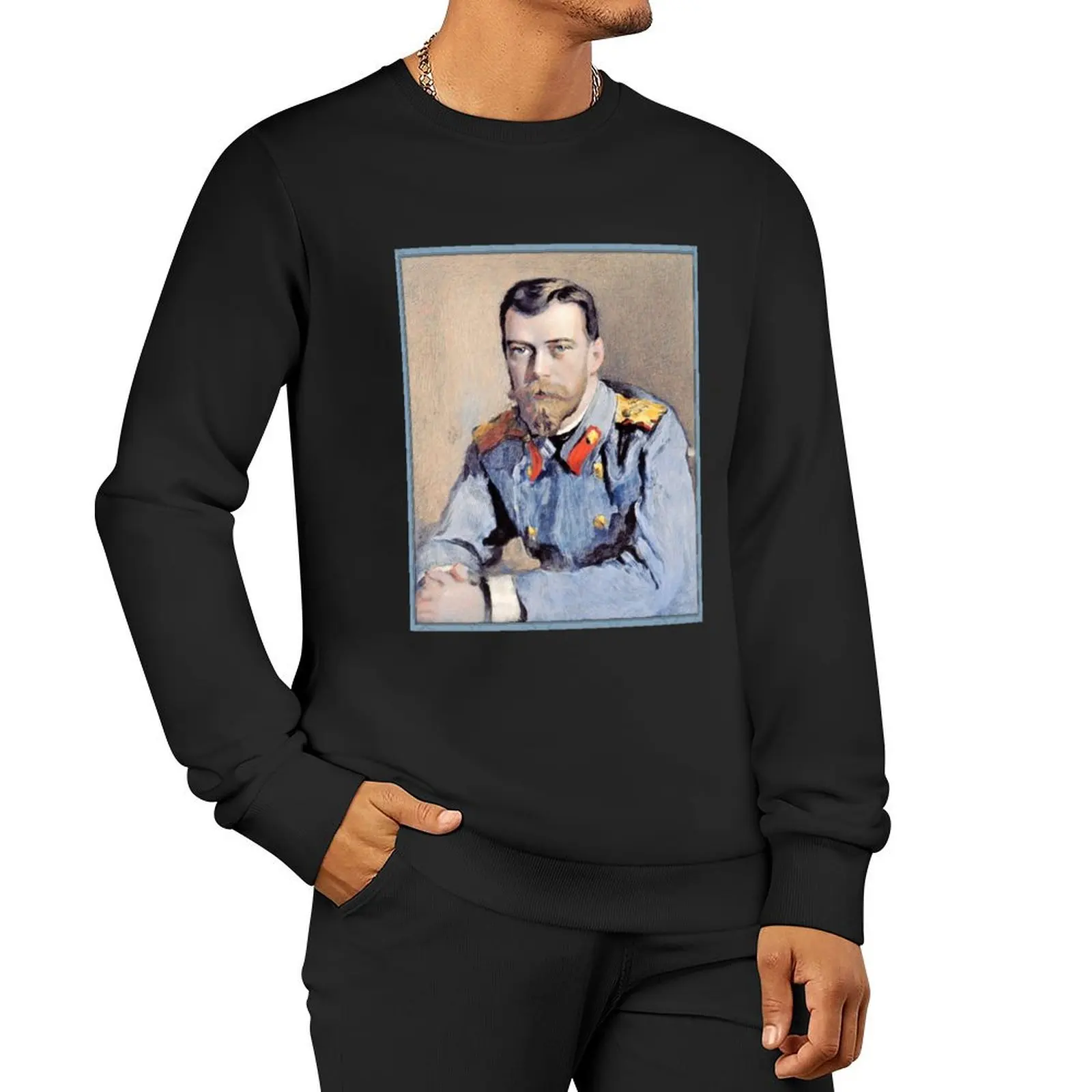 Nicholas II. Last czar of Russia, 1913 litograph Pullover Hoodie fashion men men wear sports sweatshirt man