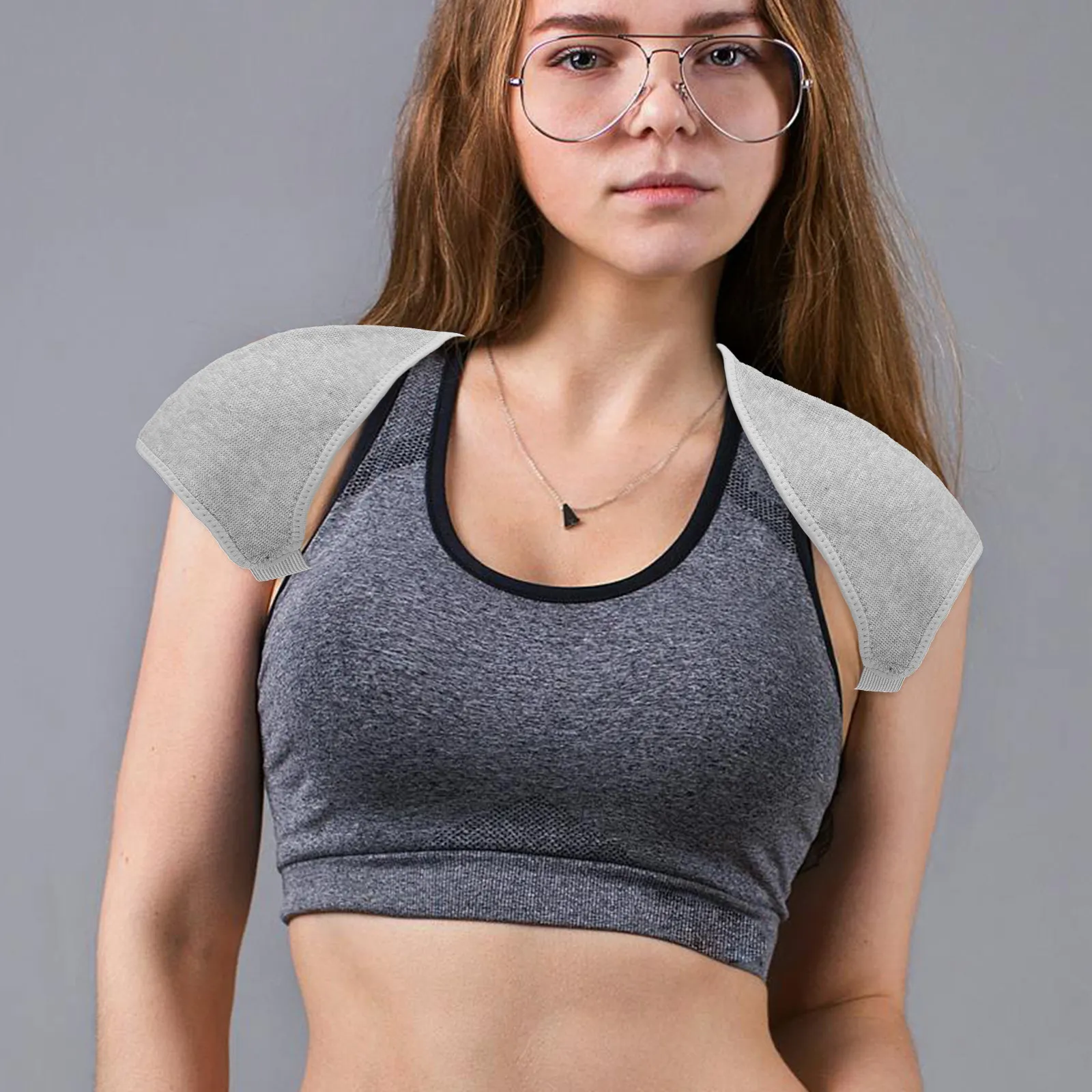 

Warmer Grey Brace Soft Warm Shoulder Sleeve For All Seasons - Lightweight Shoulder Protector Pad For