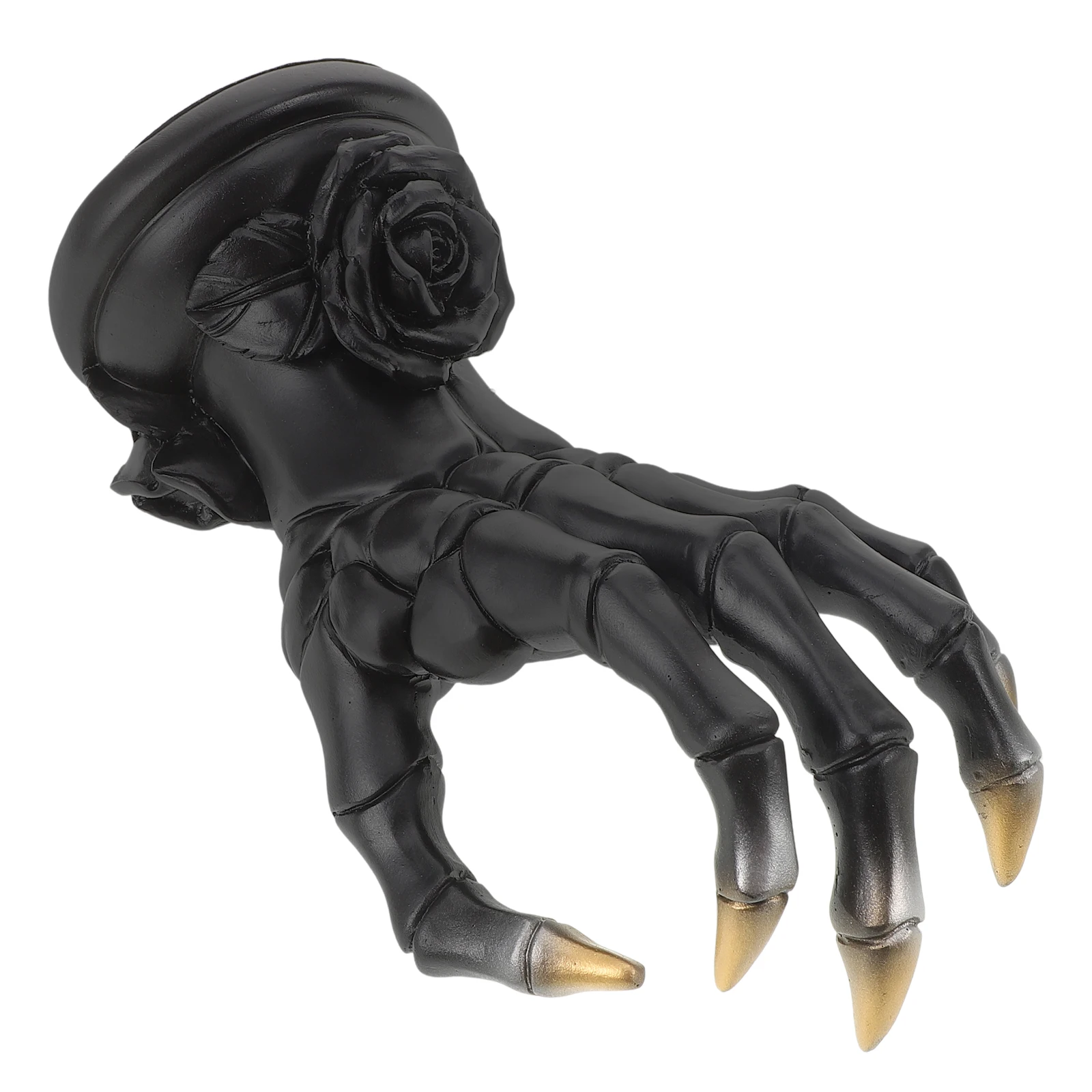 

Resin Muscle Hand Jewelry Holder Gothic Vintage Decor Ring Display Stand for Home Black Living Room Ornament Hand Stand