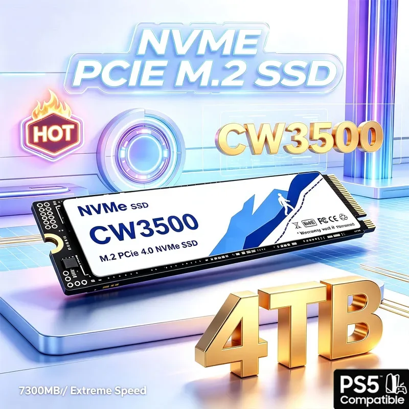 2026 New CW3500 M.2 NVMe SSD 500GB 2TB 4TB PCIe Gen4 High Performance Internal Drive Storage Upgrade For PS5 Desktop Laptop