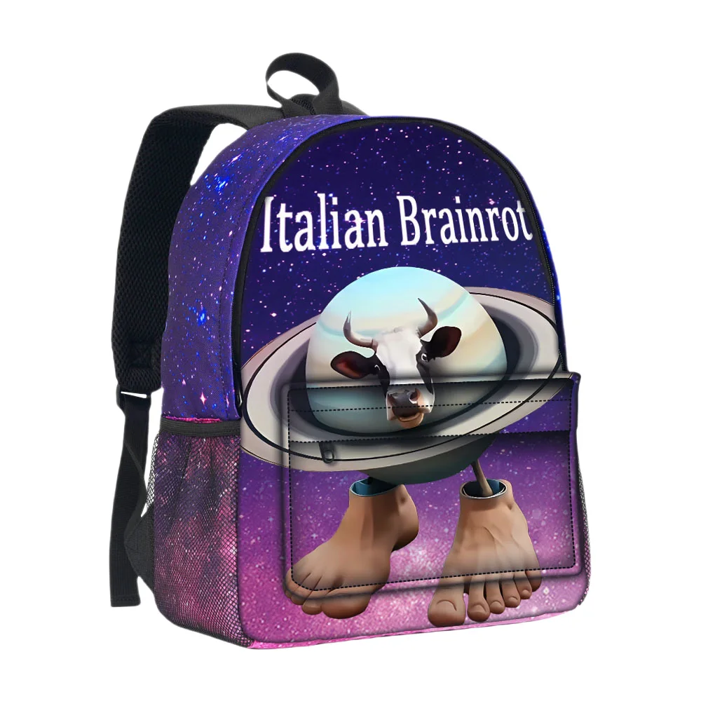 

Итальянский рюкзак Brainrot, рюкзак со звездным небом, школьная сумка, модный рюкзак для мальчиков и девочек, школьные сумки с 3D мультяшными героями для детей, сумка