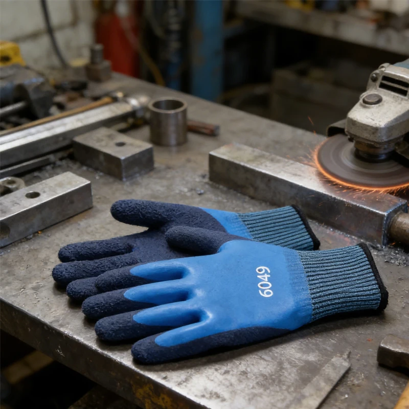 

12pcs Strong Grip Ability Tear-resistant Latex Gloves Suitable for Metal Processing in Automobile Assembly on Construction Sites