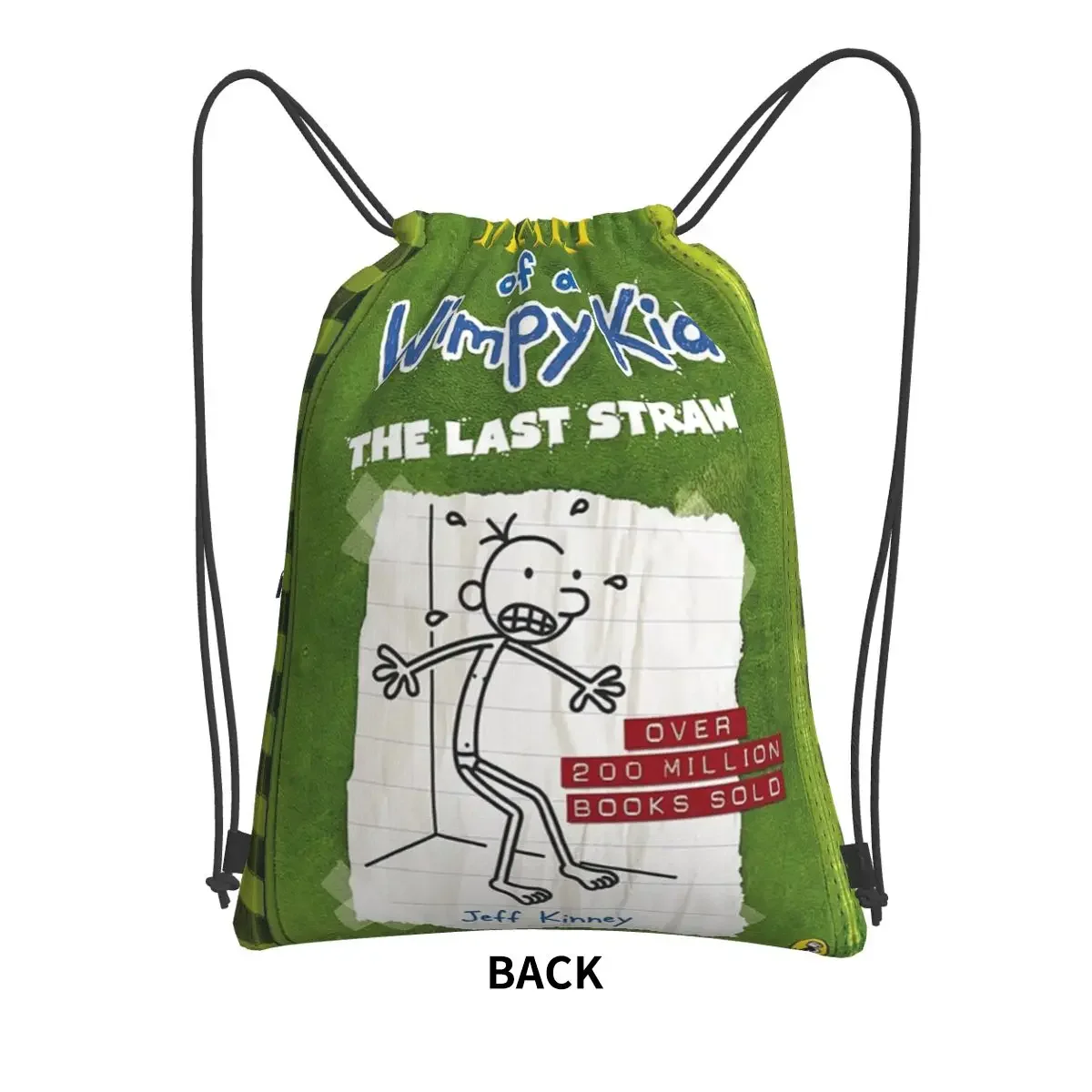 Sac à dos portable avec couverture en paille pour hommes et femmes, journal intime d'un enfant Wimpy, le dernier sac à ficelle de proximité, sacs de livres de mode pour les voyages et le sport