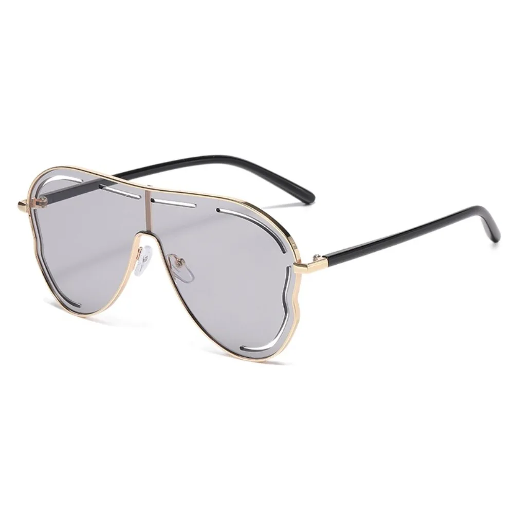 

Classic Big Frame Pilot Sunglasses Hollow Y2K Women Sunglasses Costume Accessory Gradient Color Anti-UV Glasses Gift
