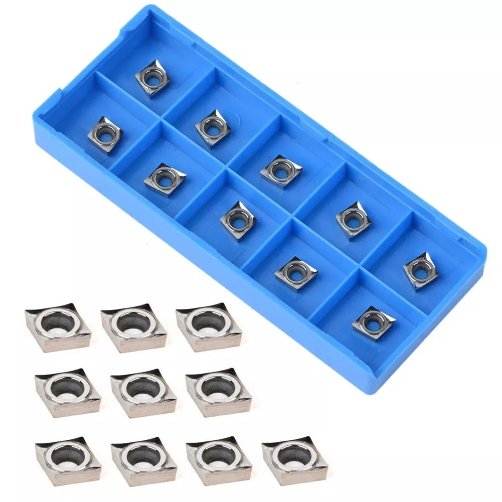 

10-pack Carbide Inserts CCGT060204-AK N01 CCGT21.51 AK Carbide Inserts For Aluminum CCGT06 Internal Thread Turning Tool Holder