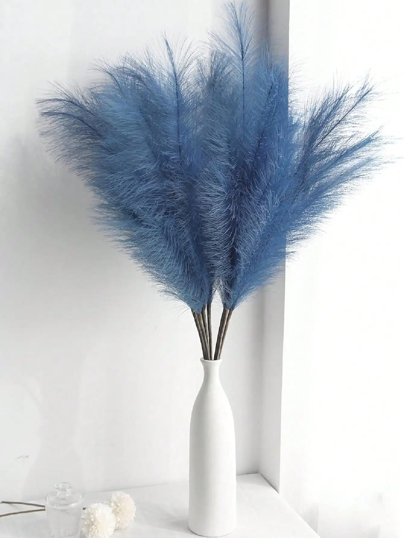 

Искусственная трость, пампасная трава, большая высокая пушистая ваза, наполнитель, семейная кухня, украшение для свадебной вечеринки