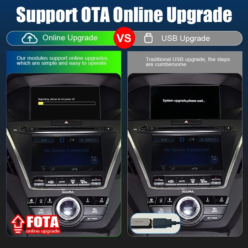 Car Ai Box Wireless Carplay Android Auto For Acura YD3 MDX TLX ILX RLX 2014-2018 Dual Screen Original Screen Support Mirroring