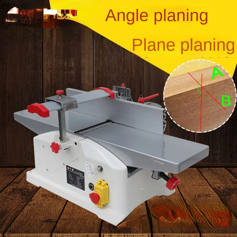 6-Inch Woodworking Flat Planer Facing Machine Woodworking Machinery Woodworking Desktop Surface Planing Machine