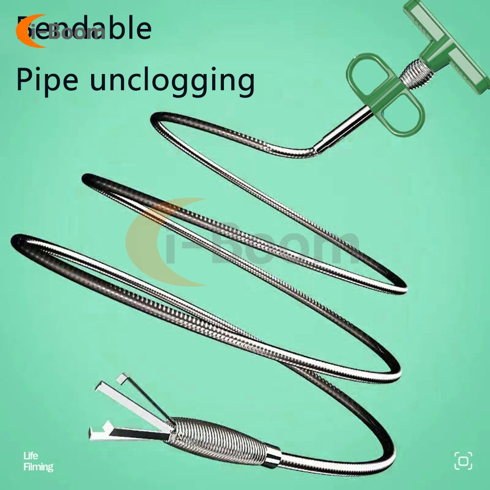 60/90/200cm Sewer Pipe Unblocker Snake Spring Pipe Folder Bathroom Hair Sewer Sink Cleaning Tool Kitchen Accessories