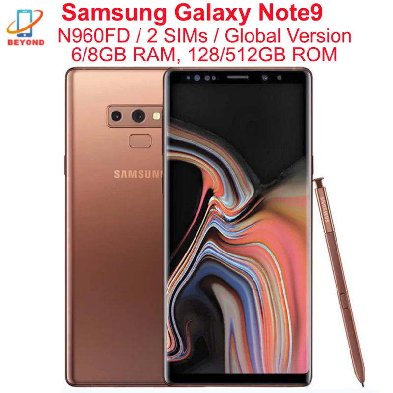 Samsung Galaxy Note9 Note 9 Duos N960FD デュアル Sim 128/512GB ROM Samsung Galaxy Note9 Note 9 Duos N960FD デュアル Sim 128/512GB ROM
