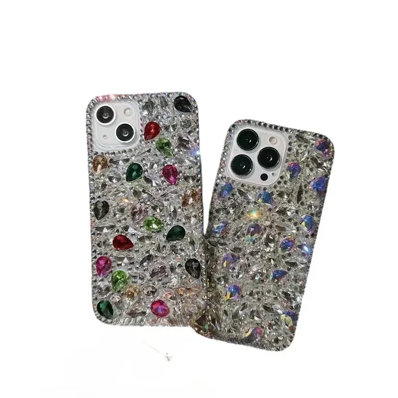 Clear Diamond Bumper Phone Cover with 3D Glitter for Girls, for Samsung Galaxy A50, A70S, A32, A52, A71, A51, A72, A73, A53, A33